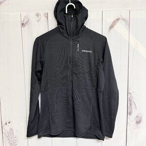 Patagonia Women’s R1 Hoody Small Black Grid Fleece Pullover GUC